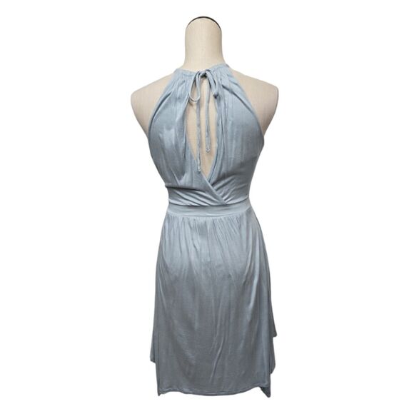 Moulinette Soeurs Rayon Blend‎ Blue Halter Fit And Flare Dress Womens Size XS - Picture 2 of 11